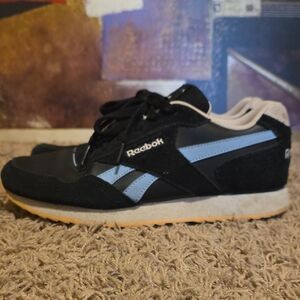 Reebok Men's Black and Light Blue Sneakers